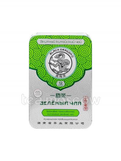 Чай Черный Дракон Прессованный зеленый чай 65 гр ж/б