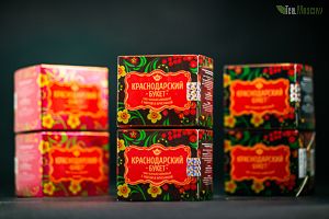 Чай  Краснодарский букет Черный байховый с мятой и брусникой 50 гр