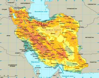 Карта Ирана