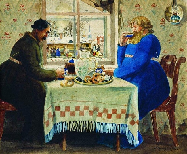 Чайные посиделки в русской живописи