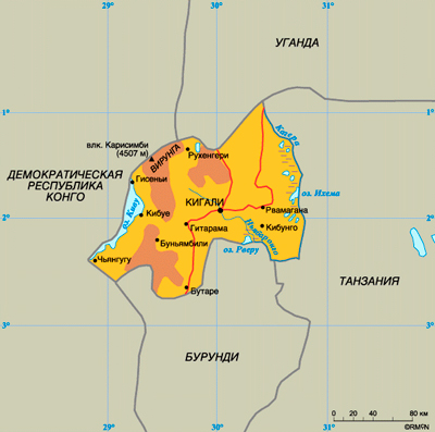 Карта Руанды Карта Руанды
