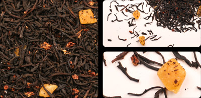 Чай с ароматом и кусочками дыни