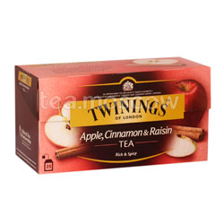 Чай Twinings Черный Яблоко, Корица и Изюм (25 пакетиков)