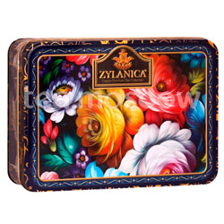 Чай Zylanica шкатулка Blue Super Pekoe черный с бархатцами и сафлором 100 г ж.б.