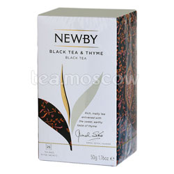 Чай пакетированный Newby Черный чай с чабрецом 25 шт