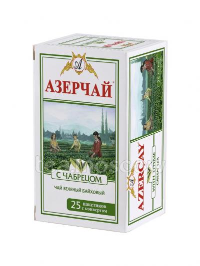 Чай Азерчай Зеленый с чабрецом 25 пак.в конверте 