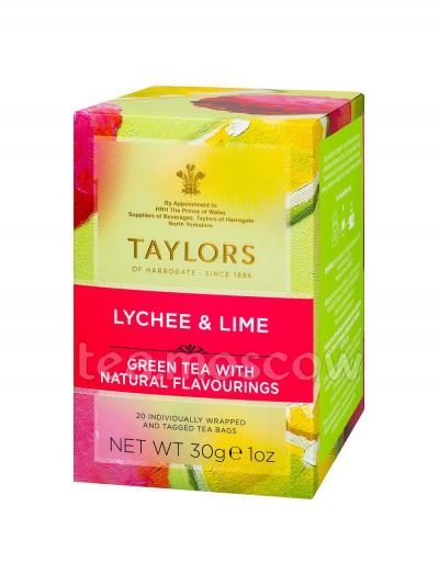 Чай Taylors Личи и лайм зеленый в пакетиках 20 шт