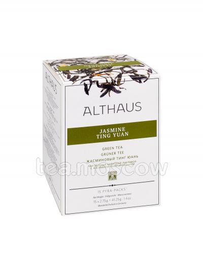 Чай Althaus Jasmin Delux/Жасмин Делюкс Пирамидки для чашки 15шт.x2.75 гр