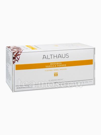 Чай Althaus Rooibush Vanilla Toffee травяной на чайник в пакетиках 15 шт по 4 г