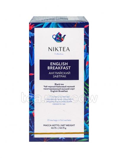 Чай Niktea English Breakfast черный в пакетиках 25 шт