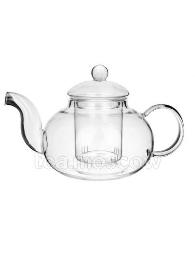 Чайник стекло Шафран 600 мл с колбой (E-038A/2)