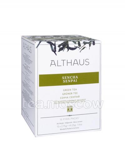 Чай Althaus Sencha Senpai зеленый Сенча Сенпай в пирамидках 15 шт