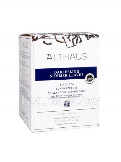 Чай Althaus Darjeeling Summer Leaves черный Летний Сбор в пирамидках 15 шт