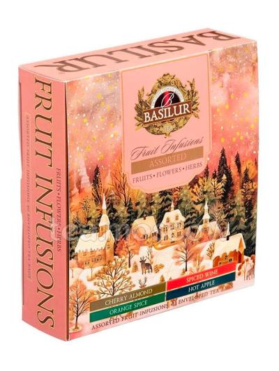 Чай Basilur Рождественская коллекция «Фруктовое вдохновение» Ассорти,  черный в пакетиках 40 шт