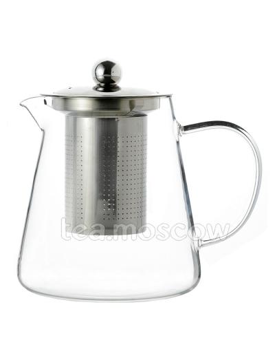 Чайник стеклянный с металическим ситом и крышкой 750 мл (S-889)